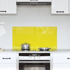 Revestimento de Cozinha vidaXL Amarelo 80x40x0,6 cm em Vidro Temperado