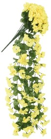 Grinaldas de flores de Natal 3 pcs 85 cm amarelo