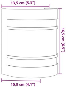 Candeeiros de parede p/ exterior 2 pcs aço inoxidável preto