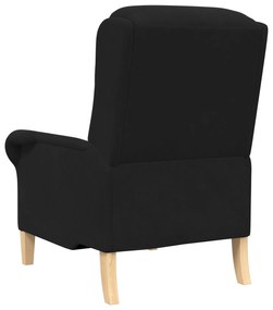 Poltrona Preta Preto Tecido, Madeira Padrão Ergonómica