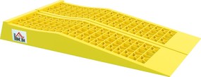 Conjunto de 2 rampas para automóveis e veículos comerciais – rampa de carga, dimensões: 70 x 19,5 x 7,8 cm, PP amarelo