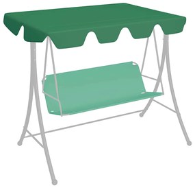 Toldo suplente p/ baloiço de jardim 150/130x105/70 cm verde