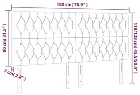 Cabeceira de cama 4 pcs veludo 90x7x78/88 cm cinzento-escuro