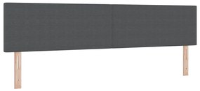 Cabeceira LED vidaXL Design Simples Cinza Escuro 100 cm em Tecido de C