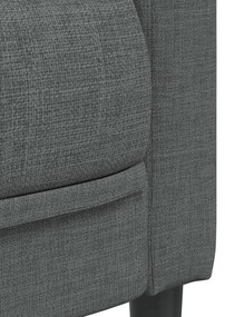 3 pcs conjunto de sofás tecido cinzento-escuro