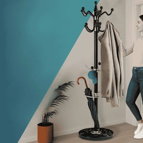 Cabide 175 x 37 x 37 cm curvo preto