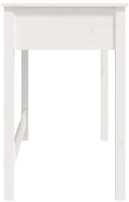 Secretária com gavetas 100x50x78 cm pinho maciço branco