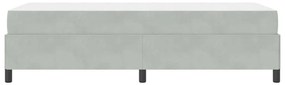 Estrutura da Cama Branco e Cinza Claro 90 x 190 cm Veludo