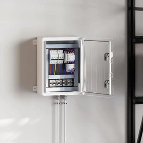 vidaXL Armário de Controle IP65 à Prova d'Água Cinza 30x16,5x40 cm de Plástico ABS