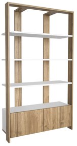Estante Elena – Branco e Nogueira – 93,6 cm x 160 cm x 31,5 cm