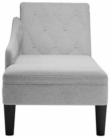 Chaise lounge c/ almofada/apoio de braços direito tecido