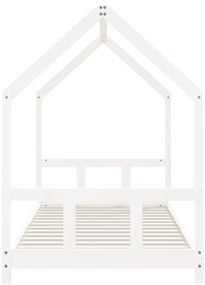 Estrutura de cama infantil 90x190 cm pinho maciço branco