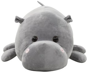 Hipopótamo de peluche cinzento