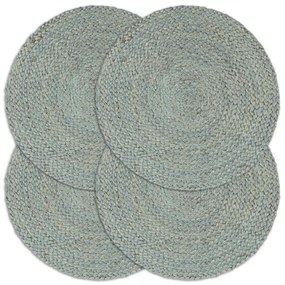 Individuais mesa 4 pcs juta liso 38 cm redondo verde azeitona