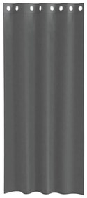 Cortinas de voile com ilhós 2 pcs cinzento-escuro 140x245 cm