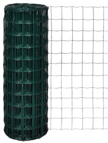 vidaXL Cerca 25x1,7 m aço verde