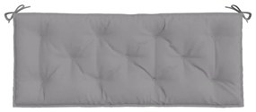 Almofadões banco jardim 2 pcs 120x50x7cm tecido oxford cinzento
