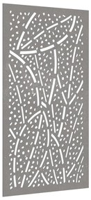Decoração p/ muro de jardim 105x55 cm aço corten design folhas