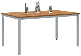 Mesa de Jardim 150 x 90 x 75 cm em Madeira de Acácia e Metal