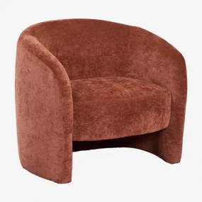 Poltrona Gombren Chenille Vermelho Argila - Sklum