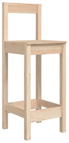 Cadeiras de bar 2 pcs 40x41,5x112 cm pinho maciço