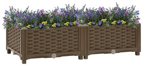 vidaXL Canteiro elevado 80x40x23 cm polipropileno