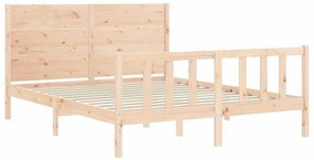 Cama sem colchão 160x200 cm madeira de pinho maciça