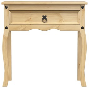 Mesa consola Corona 73x35x73 cm madeira de pinho maciça