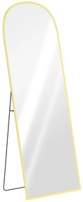 Espelho de Pé Espelho de Corpo Inteiro 60x165 cm com Estrutura de Liga de Alumínio e Suporte para Sala Quarto Dourado