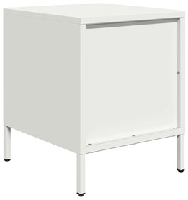 Mesa de cabeceira 35x39x43,5 cm aço branco