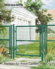 Portão de jardim em aço galvanizado 106 x 6 x 150 cm Verde