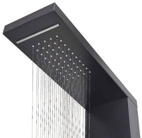 Sistema de coluna de duche em alumínio preto mate