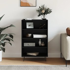 vidaXL Armário alto 57x35x90 cm derivados de madeira preto