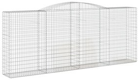 Cestos gabião arqueados 2pcs 400x50x160/180cm ferro galvanizado