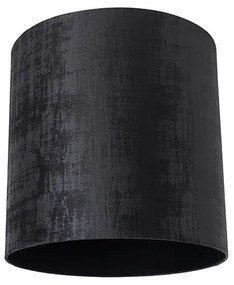 Abajur de veludo preto 40/40/40 Moderno