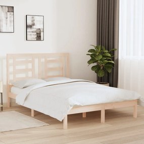 Cama sem colchão 140x200 cm madeira de pinho maciça
