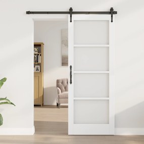 vidaXL porta interior com vidro 'ORKDAL'branca 78x202x4 cm