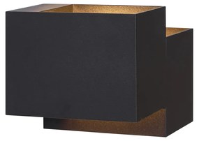 Candeeiro de Parede Moderno Preto 2 Luzes - Transfer Double