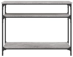 Mesa consola 100x29x75 cm derivados de madeira cinzento sonoma