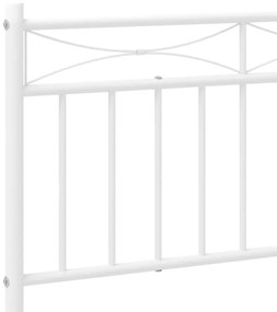 Estrutura de cama com cabeceira 90x190 cm metal branco