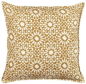 Almofada decorativa com padrão geométrico em algodão creme 45 x 45 cm CEIBA Beliani