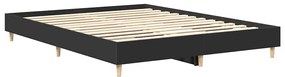 Estrutura de cama sem colchão 150x200 cm preto