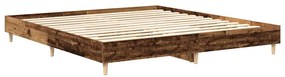 Estrutura de cama sem colchão 200x200 cm madeira velha