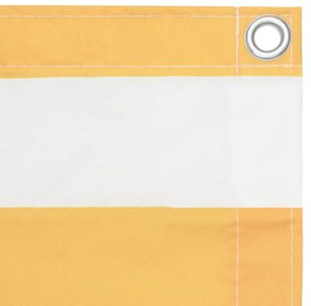 Tela de varanda 120x600 cm tecido Oxford branco e amarelo