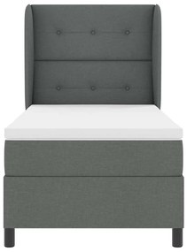 Cama Box com Colchão Cinza Escuro 90x200 cm