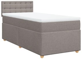 Cama com molas/colchão 80x200 cm tecido castanho-acinzentado
