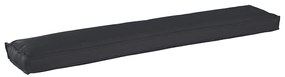 Cushion de Palete para Banco Preto 200x40x8 cm Tecido Oxford