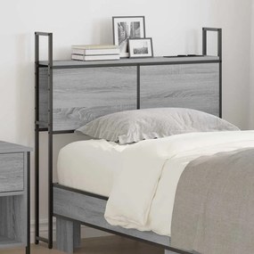 vidaXL Cabeceira de armazenamento com cabeceira Sonoma cinzento 75 cm