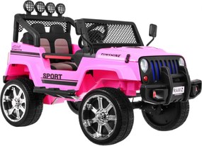 Jipe elétrico para Crianças NEW Raptor DRIFTER 4 x 4, 12V Rodas Espuma EVA, Assento couro Rosa
