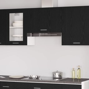 vidaXL Armário Suspenso em Carvalho Preto da - 60x31x60 cm, Feito de Madeira Resistente